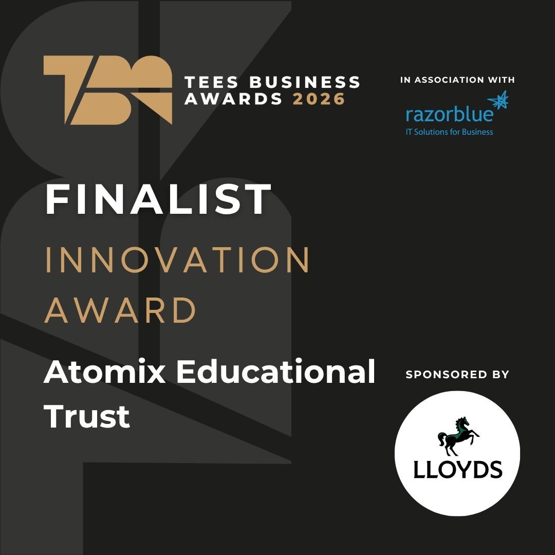 Atomix Educational Trust named as finalist for the Tees Business Awards 2026 Innovation Award